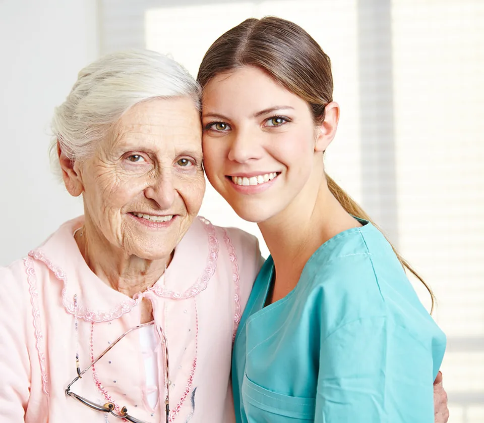 A Concierge by Nick caregiver with a client at home